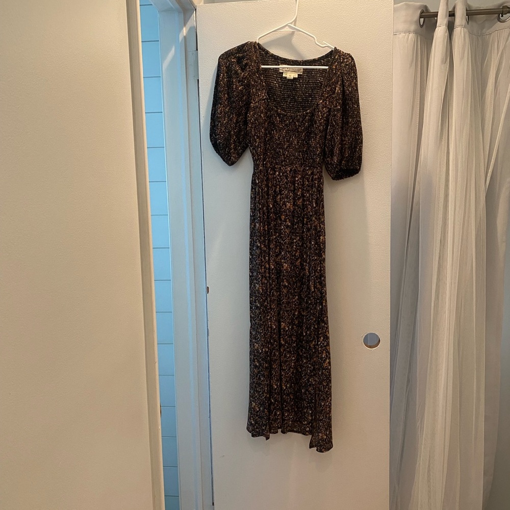 Saltwater LUXE Black and Brown Long Sleeve Dress
